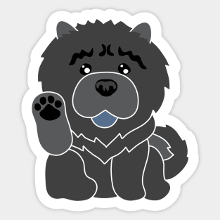 Lucky Chow (black) Sticker